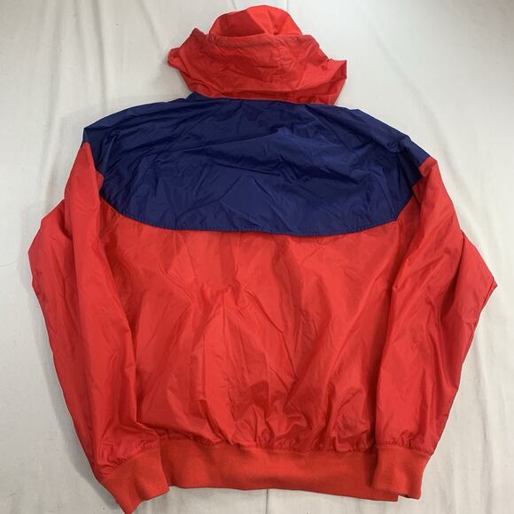 Nike Sportswear Hooded Windrunner Track Jacket Streetwear Red Blue Mens Medium - Picture 8 of 10